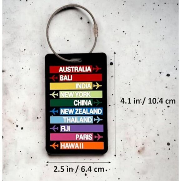 4 Pack TSA Approved, Kids Luggage Tags for suitcases Cute Travel Name Tag - Picture 10 of 10